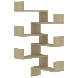 vidaXL Wand-Eckregale 2 Stk. Sonoma-Eiche 40x40x50 cm Holzwerkstoff