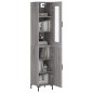 vidaXL Highboard Grau Sonoma 34,5x34x180 cm Holzwerkstoff vidaXL Highboard Grau Sonoma 34,5x34x180 cm Holzwerkstoff