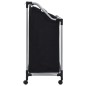 Wäschekorb mit 3 Taschen Schwarz Stahl Wäschekorb mit 3 Taschen Schwarz Stahl