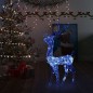 vidaXL LED-Rentier Acryl Weihnachtsdekoration 140 LEDs 120 cm Blau