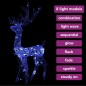 vidaXL LED-Rentier Acryl Weihnachtsdekoration 140 LEDs 120 cm Blau