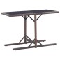 Gartentisch Braun 110×53×72 cm Glas und Poly Rattan Gartentisch Braun 110×53×72 cm Glas und Poly Rattan