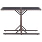 Gartentisch Braun 110×53×72 cm Glas und Poly Rattan Gartentisch Braun 110×53×72 cm Glas und Poly Rattan