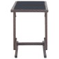 Gartentisch Braun 110×53×72 cm Glas und Poly Rattan Gartentisch Braun 110×53×72 cm Glas und Poly Rattan