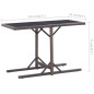Gartentisch Braun 110×53×72 cm Glas und Poly Rattan Gartentisch Braun 110×53×72 cm Glas und Poly Rattan