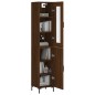 Highboard Braun Eichen-Optik 34,5x34x180 cm Holzwerkstoff Highboard Braun Eichen-Optik 34,5x34x180 cm Holzwerkstoff