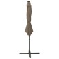 vidaXL Ampelschirm mit Mast und LED Taupe 300 cm vidaXL Ampelschirm mit Mast und LED Taupe 300 cm