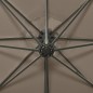 vidaXL Ampelschirm mit Mast und LED Taupe 300 cm vidaXL Ampelschirm mit Mast und LED Taupe 300 cm
