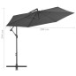 vidaXL Ampelschirm mit Alu-Mast 300 cm Anthrazit vidaXL Ampelschirm mit Alu-Mast 300 cm Anthrazit