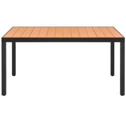 Garten-Esstisch WPC Aluminium 150 x 90 x 74 cm Braun