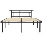 vidaXL Bettgestell Schwarz Metall 140x200 cm