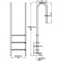 Pool-Leiter 3 Stufen 120 cm Edelstahl 304 Pool-Leiter 3 Stufen 120 cm Edelstahl 304