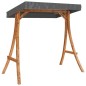 Schaukelgestell mit Dach Anthrazit Bugholz mit Teak-Finish Schaukelgestell mit Dach Anthrazit Bugholz mit Teak-Finish