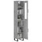Highboard Betongrau 34,5x34x180 cm Holzwerkstoff Highboard Betongrau 34,5x34x180 cm Holzwerkstoff