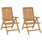 Gartenstühle 2 Stk. Verstellbar Massivholz Teak Gartenstühle 2 Stk. Verstellbar Massivholz Teak