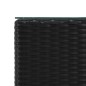 Beistelltische 3 Stk. mit Glasplatte Schwarz Poly Rattan Beistelltische 3 Stk. mit Glasplatte Schwarz Poly Rattan