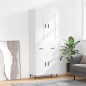 vidaXL Highboard Hochglanz-Weiß 69,5x34x180 cm Holzwerkstoff vidaXL Highboard Hochglanz-Weiß 69,5x34x180 cm Holzwerkstoff