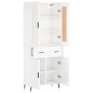 vidaXL Highboard Hochglanz-Weiß 69,5x34x180 cm Holzwerkstoff vidaXL Highboard Hochglanz-Weiß 69,5x34x180 cm Holzwerkstoff