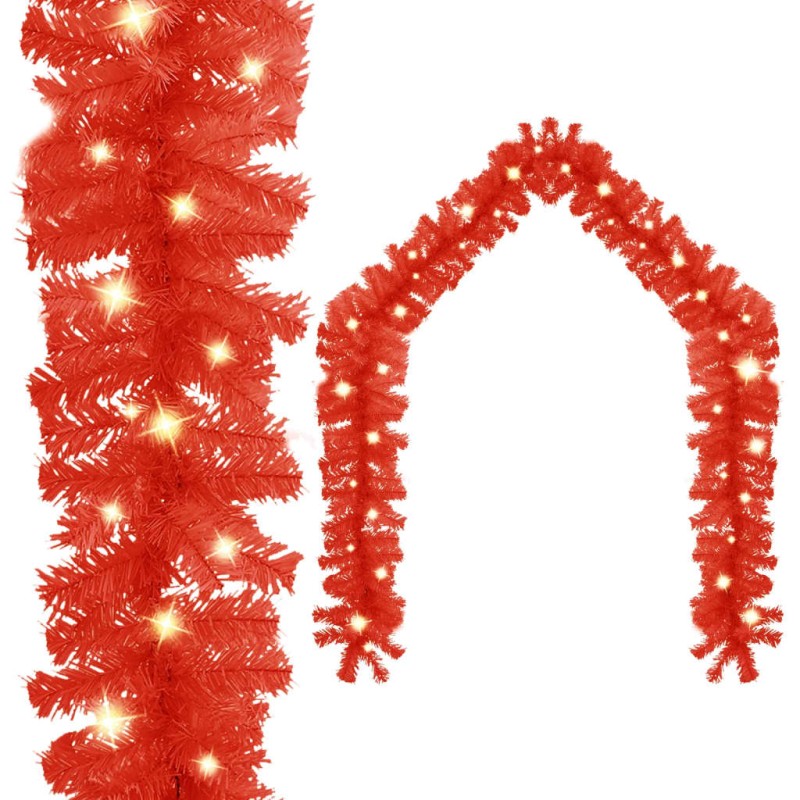 Weihnachtsgirlande mit LED 10 m Rot Weihnachtsgirlande mit LED 10 m Rot