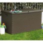 Garten-Aufbewahrungsbox Braun 120x56x63 cm PP Rattan Garten-Aufbewahrungsbox Braun 120x56x63 cm PP Rattan