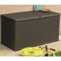 Garten-Aufbewahrungsbox Braun 120x56x63 cm PP Rattan Garten-Aufbewahrungsbox Braun 120x56x63 cm PP Rattan