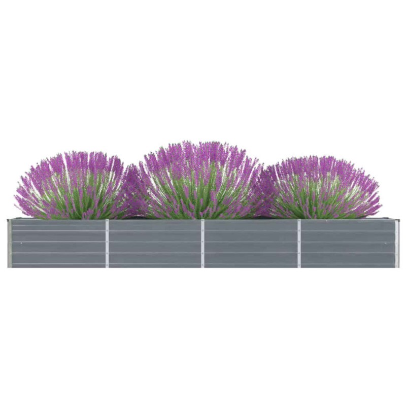 vidaXL Garten-Hochbeet Verzinkter Stahl 320×40×45 cm Grau vidaXL Garten-Hochbeet Verzinkter Stahl 320×40×45 cm Grau