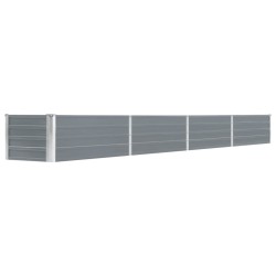 vidaXL Garten-Hochbeet Verzinkter Stahl 320×40×45 cm Grau 