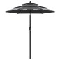 Sonnenschirm mit Aluminium-Mast 3-lagig Anthrazit 2 m Sonnenschirm mit Aluminium-Mast 3-lagig Anthrazit 2 m