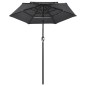 Sonnenschirm mit Aluminium-Mast 3-lagig Anthrazit 2 m Sonnenschirm mit Aluminium-Mast 3-lagig Anthrazit 2 m