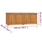 Gartenbox 150x50x55 cm Massivholz Teak Gartenbox 150x50x55 cm Massivholz Teak