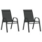 Stapelbare Gartenstühle 2 Stk. Schwarz Textilene Stapelbare Gartenstühle 2 Stk. Schwarz Textilene