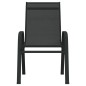 Stapelbare Gartenstühle 2 Stk. Schwarz Textilene Stapelbare Gartenstühle 2 Stk. Schwarz Textilene