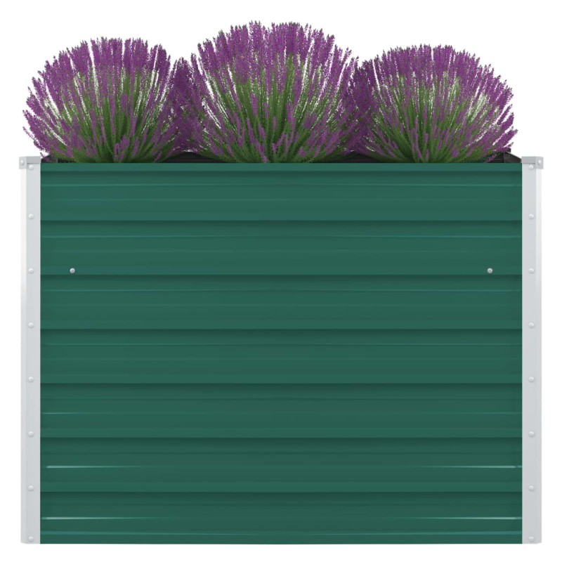 Hochbeet 100 x 100 x 77 cm Verzinkter Stahl Grün Hochbeet 100 x 100 x 77 cm Verzinkter Stahl Grün