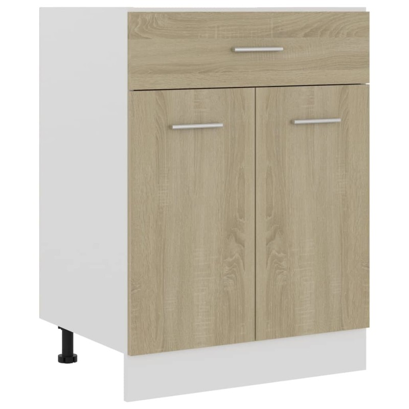vidaXL Schubunterschrank Sonoma-Eiche 60x46x81,5 cm Holzwerkstoff vidaXL Schubunterschrank Sonoma-Eiche 60x46x81,5 cm Holzwerkstoff