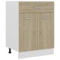 vidaXL Schubunterschrank Sonoma-Eiche 60x46x81,5 cm Holzwerkstoff vidaXL Schubunterschrank Sonoma-Eiche 60x46x81,5 cm Holzwerkstoff