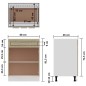 vidaXL Schubunterschrank Sonoma-Eiche 60x46x81,5 cm Holzwerkstoff vidaXL Schubunterschrank Sonoma-Eiche 60x46x81,5 cm Holzwerkstoff