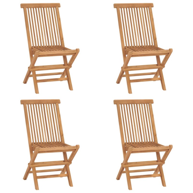 Klappbare Gartenstühle 4 Stk. Massivholz Teak Klappbare Gartenstühle 4 Stk. Massivholz Teak