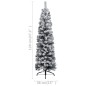 Schlanker Künstlicher Weihnachtsbaum Beschneit Grün 120 cm PVC Schlanker Künstlicher Weihnachtsbaum Beschneit Grün 120 cm PVC