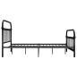 Bettgestell Schwarz Metall 140×200 cm Bettgestell Schwarz Metall 140×200 cm