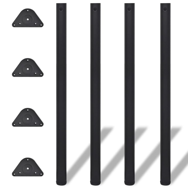 4x höhenverstellbares Tischbein Schwarz 1100 mm 4x höhenverstellbares Tischbein Schwarz 1100 mm