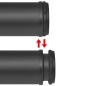 4x höhenverstellbares Tischbein Schwarz 1100 mm 4x höhenverstellbares Tischbein Schwarz 1100 mm