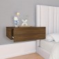 Hängende Nachttische 2 Stk Braun Eiche 40x30x15cm Holzwerkstoff Hängende Nachttische 2 Stk Braun Eiche 40x30x15cm Holzwerkstoff