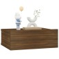 Hängende Nachttische 2 Stk Braun Eiche 40x30x15cm Holzwerkstoff Hängende Nachttische 2 Stk Braun Eiche 40x30x15cm Holzwerkstoff