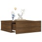 Hängende Nachttische 2 Stk Braun Eiche 40x30x15cm Holzwerkstoff Hängende Nachttische 2 Stk Braun Eiche 40x30x15cm Holzwerkstoff