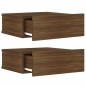 Hängende Nachttische 2 Stk Braun Eiche 40x30x15cm Holzwerkstoff Hängende Nachttische 2 Stk Braun Eiche 40x30x15cm Holzwerkstoff