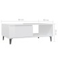 Couchtisch Hochglanz-Weiß 90x60x35 cm Holzwerkstoff Couchtisch Hochglanz-Weiß 90x60x35 cm Holzwerkstoff
