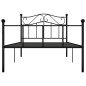 Bettgestell Schwarz Metall 90×200 cm Bettgestell Schwarz Metall 90×200 cm