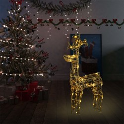 LED-Rentier Weihnachtsdeko 90 LEDs 60x16x100 cm Acryl