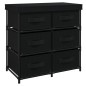 vidaXL Aufbewahrungsschrank mit 6 Schubladen 55×29×55 cm Schwarz Stahl vidaXL Aufbewahrungsschrank mit 6 Schubladen 55×29×55 cm Schwarz Stahl