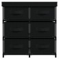 vidaXL Aufbewahrungsschrank mit 6 Schubladen 55×29×55 cm Schwarz Stahl vidaXL Aufbewahrungsschrank mit 6 Schubladen 55×29×55 cm Schwarz Stahl